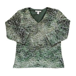 90s Green Lace Fairycore Top